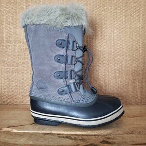SOREL Big Kid Size 3 Joan of Arctic Waterproof Insulated Grey Winter Snow Boot